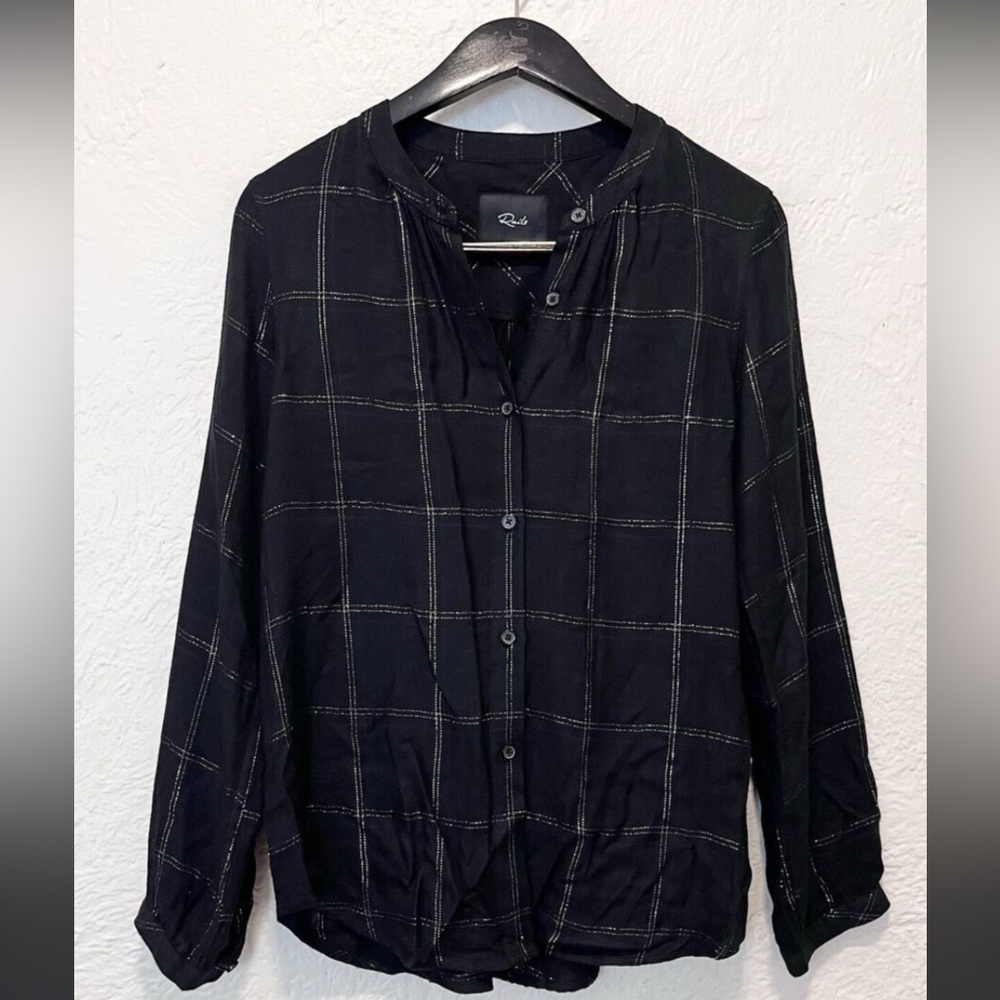 NWTA Rails flannel top. with gold stitching